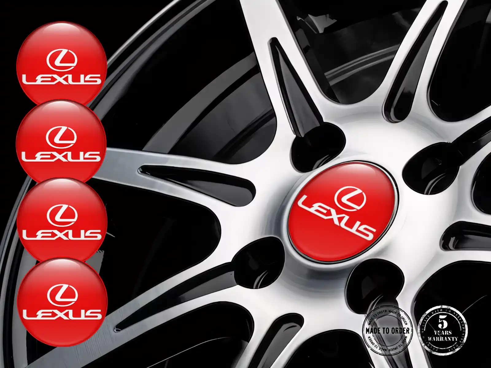 Lexus Calcomanías en Ruedas Etiquetas Cúpula Premium